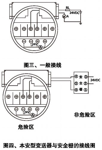 投入式浮球液位計接線方式圖